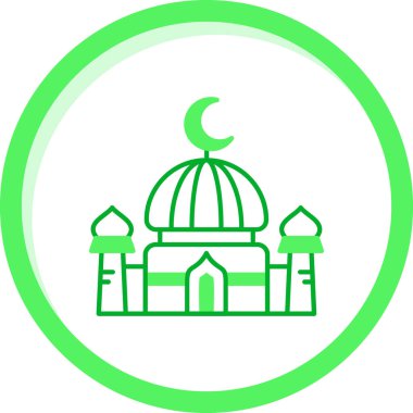 Cami simgesi vektör illüstrasyonu