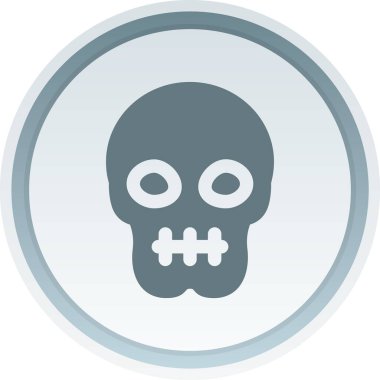 Kafatası. Web simgesi basit illüstrasyon