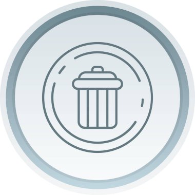 Benzersiz çöp kutusu vektör çizgisi simgesi