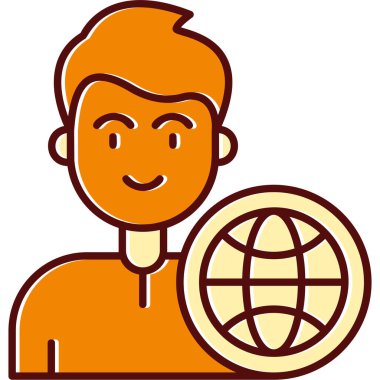 Dünya harita küre simgesi