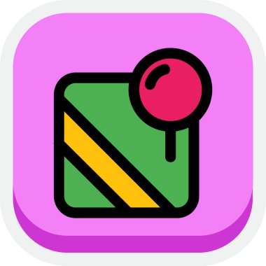 Harita işaretleyici simgesi, vektör illüstrasyonu