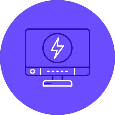 Elektrik simgesinin vektör illüstrasyonu