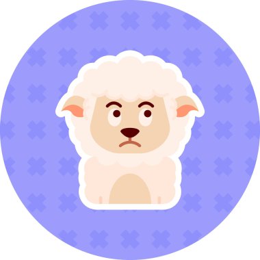 Beyaz halkalı şirin koyun yüzlü.