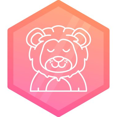 Çizgi ayı simgesi beyaz arkaplanda izole edildi. Renkli taslak konsepti. vektör