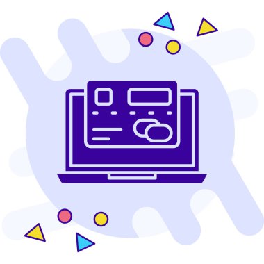 bilgisayar ekran simgesi ile doldurulmuş dış hat biçimi