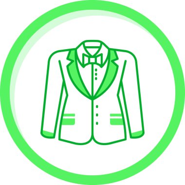 yeşil kravat ikonu vektör illüstrasyonu