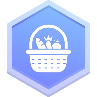 Sepet ikonu vektör izometrik illüstrasyon