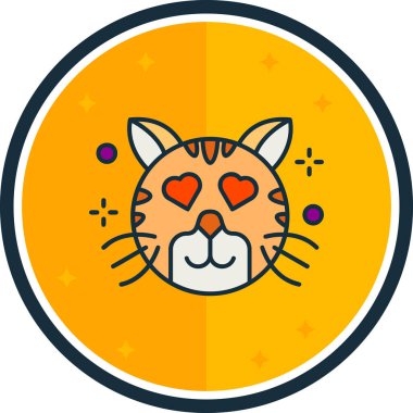 kedi vektör simgesi modern basit illüstrasyon