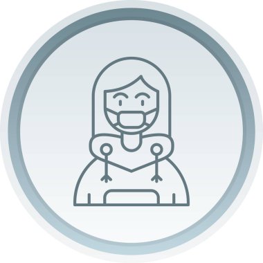 Kadın avatar simgesi vektör illüstrasyonu