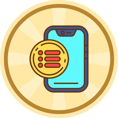 Cep telefonu simgesi, vektör illüstrasyonu