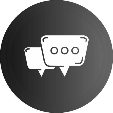 Konuşma balonu simgesinin, basit vektör çizim