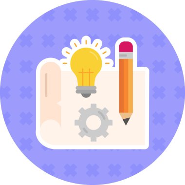 Bir fikrim var. Web simgesi basit illüstrasyon