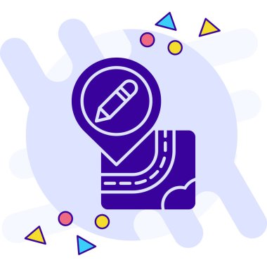 İşaretleyici simgesinin bir haritasının vektör çizimi