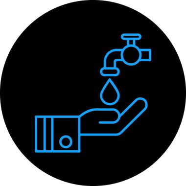 El simgesi vektör illüstrasyonuyla dokunun