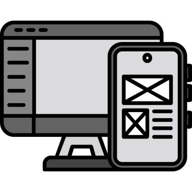 Web tasarım ikonu vektörü