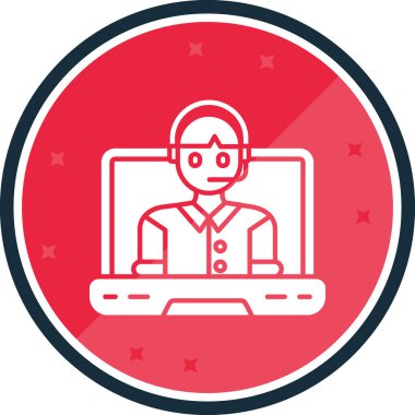 Dizüstü bilgisayarı olan bir adamın vektör çizimi