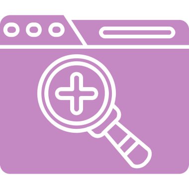 Tarayıcı. Web simgesi basit illüstrasyon