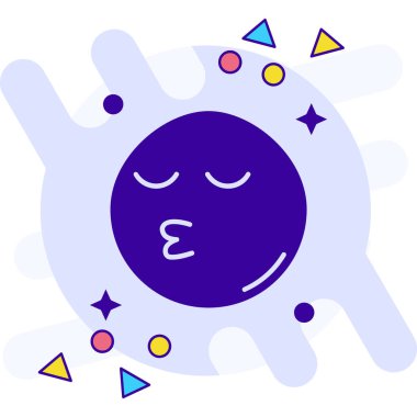 Bir yüz simgesinin vektör illüstrasyonu