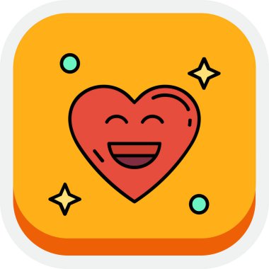 Moda tarzında izole edilmiş arka planda mutlu sevgililer günü simgesi