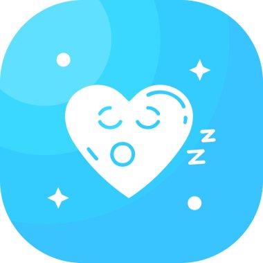 Kalp ile mavi kalp ikonunun vektör çizimi.