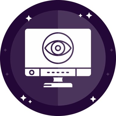 Göz. Web simgesi basit illüstrasyon