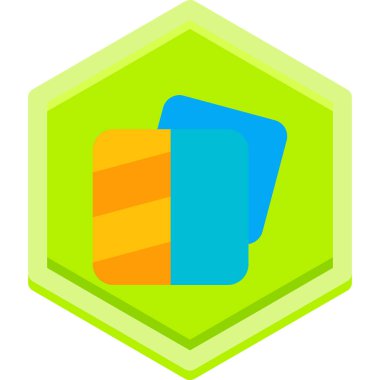 Düz stil rozet kurdele simgesi