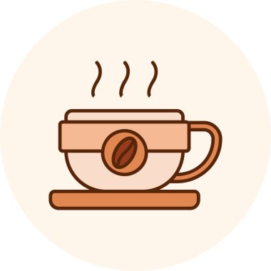 Sıcak içecek simge vektör çizim