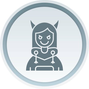 şeytan simgesi, vektör illüstrasyonu