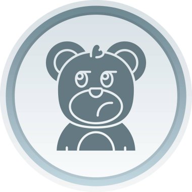 Tatlı çizgi film ayı simgesinin vektör çizimi