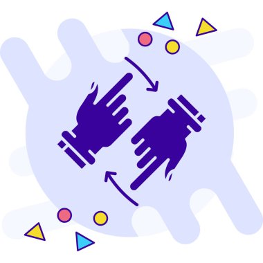 Renk çizgisi Beyaz arkaplanda kart simgesi çalınıyor. Kumarhane kumarı. Kademeli rastgele dinamik şekiller. Vektör İllüstrasyonu