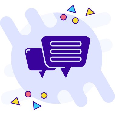 Beyaz arkaplanda metin sohbet simgesi olan satır konuşma balonu. Mesaj simgesi. İletişim ya da yorum sohbet sembolü. Renkli taslak konsepti. vektör illüstrasyonu