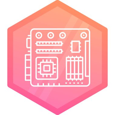 Cpu işlemci simgesi beyaz arkaplanda izole edildi. İşlemci mikroçipli, mikroçipli, bilgisayar işlemci çipli işlemci. Renkli özet kavramı