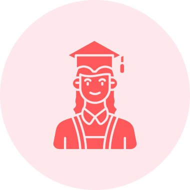 Öğrenci. Web simgesi basit illüstrasyon