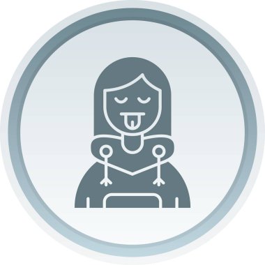 Eşarplı bir kadının vektör çizimi