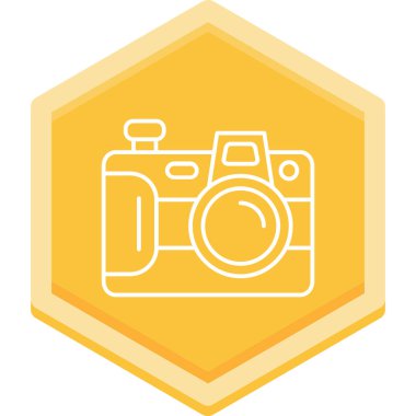 Kamera Simgesi Moda Biçiminde İzole Arkaplan