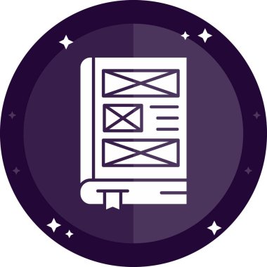 Bir kitap simgesinin vektör illüstrasyonu