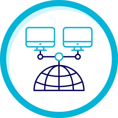 Kolayca düzenleyebilen ve düzenleyebilen genel ağ vektörü simgesi