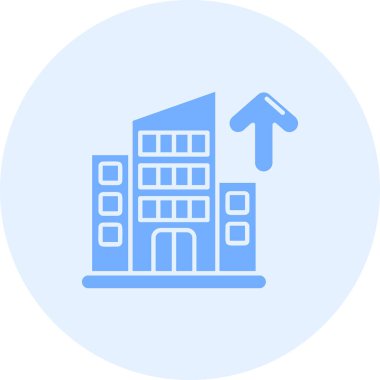 Bina. Web simgesi basit illüstrasyon