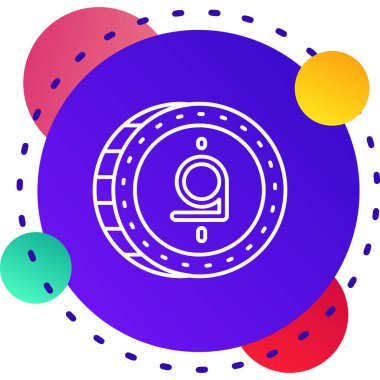 Renkli olta kancası simgesi beyaz arkaplanda izole edilmiş. Balık oltası. Gradyan dairesel rastgele şekiller. vektör.