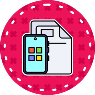 Modern akıllı telefon simgesinin vektör çizimi