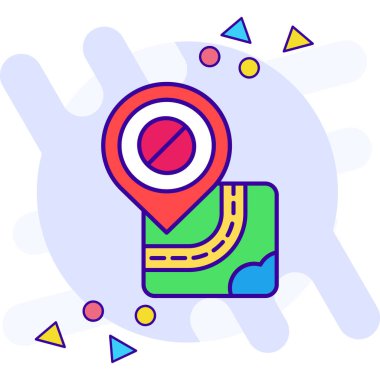 navigasyon haritası gps simgesi - taslak biçimi