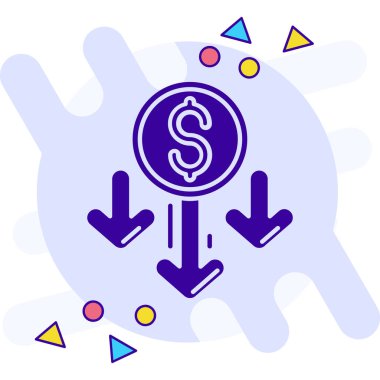 Dolar işareti. Basit resimleme