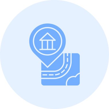 banka konumu simgesi ana hat biçiminde