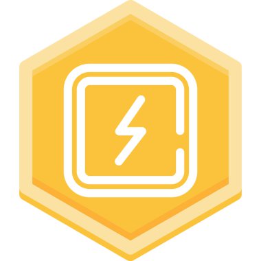 Şimşek simgesinin vektör illüstrasyonu