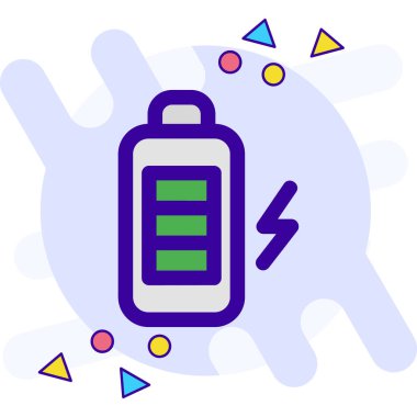 Pil. Web simgesi basit illüstrasyon