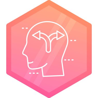 Beyin simgesinin vektör illüstrasyonu