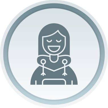 Mavi elbiseli bir kadının vektör çizimi