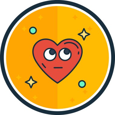 Kalp. Web simgesi basit illüstrasyon