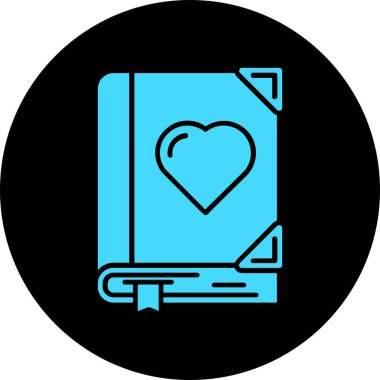 Kalp ikonu vektör illüstrasyonu