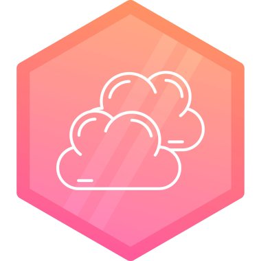 Bulut simgesi vektör illüstrasyonu